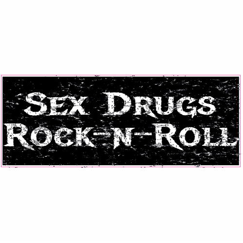 Sex Drugs Rock And Roll Sticker | U.S. Custom Tees