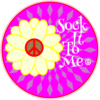Sock It To Me Flower Power Circle Decal – vinyl decal printed in the USA
