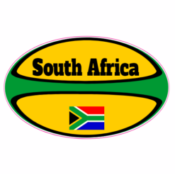 South Africa Rugby Ball Sticker – vinyl decal printed in the USA