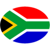 South African Flag Oval Sticker – vinyl decal printed in the USA