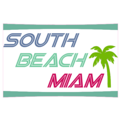 South Beach Miami Palm Tree Sticker – vinyl decal printed in the USA