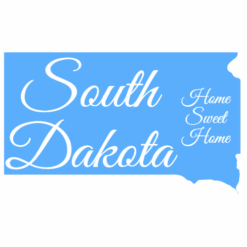 South Dakota Home Sweet Home Sticker – vinyl decal printed in the USA