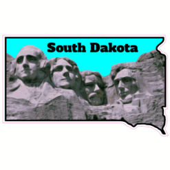 South Dakota Mt Rushmore State Sticker – vinyl decal printed in the USA