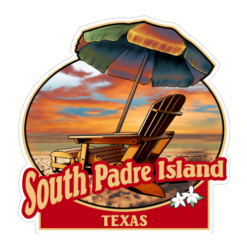 South Padre Island Texas Beach Sticker – vinyl decal printed in the USA
