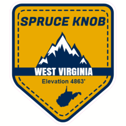 Spruce Knob West Virginia Sticker – vinyl decal printed in the USA