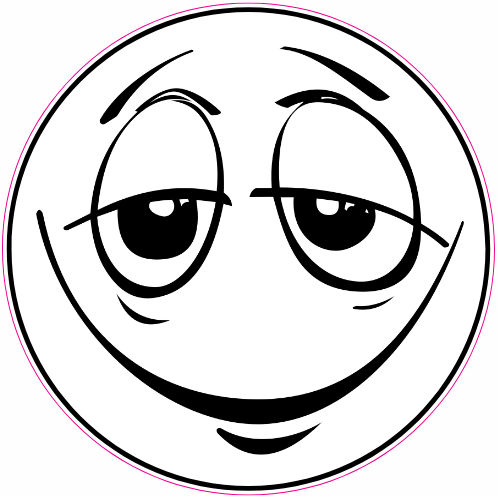 Stoned Smiley Face Sticker – vinyl decal printed in the USA