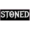 Stoned Weed Black Distressed Sticker – vinyl decal printed in the USA