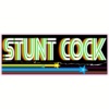 Stunt Cock Retro Sticker – vinyl decal printed in the USA