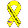 Support Our Troops Ribbon Sticker – vinyl decal printed in the USA
