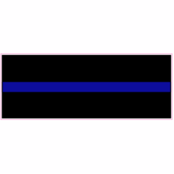 Support Police Blue Line Bumper Sticker – vinyl decal printed in the USA