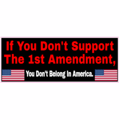 Support the 1st Amendment Flag Sticker – vinyl decal printed in the USA