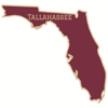 Tallahassee Florida Shaped Sticker – vinyl decal printed in the USA