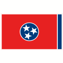 Tennessee Flag Sticker – vinyl decal printed in the USA