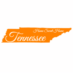 Tennessee Home Sweet Home State Sticker – vinyl decal printed in the USA