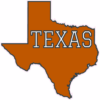 Texas Burnt Orange State Shaped Sticker – vinyl decal printed in the USA
