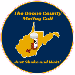 The Boone County Mating Call WV Sticker – vinyl decal printed in the USA