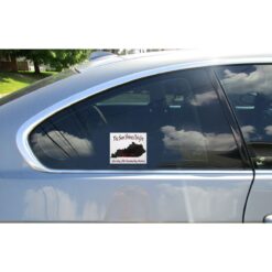 The Sun Shines Bright On My Kentucky Home Car Sticker shown on a vehicle rear window