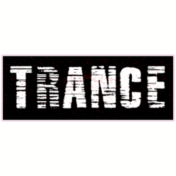 Trance Music Black Sticker – vinyl decal printed in the USA
