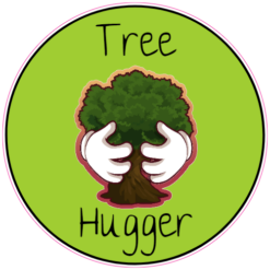 Tree Hugger Sticker – vinyl decal printed in the USA