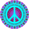 Trippy Peace Sign Circle Sticker – vinyl decal printed in the USA