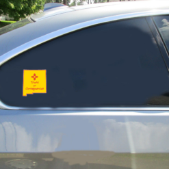 Truth or Consequences New Mexico Car Sticker shown on a vehicle rear window