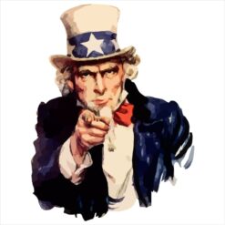 Uncle Sam Sticker – vinyl decal printed in the USA