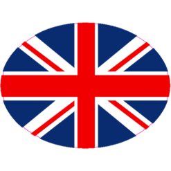 Union Jack Flag Oval Sticker – vinyl decal printed in the USA