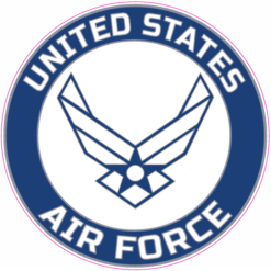 United States Air Force Circle Decal – vinyl decal printed in the USA