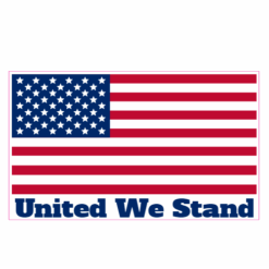 United We Stand American Flag Sticker – vinyl decal printed in the USA