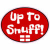 Up To Snuff English Flag Oval Sticker – vinyl decal printed in the USA