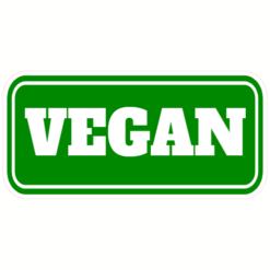 Vegan Green Rounded Oval Sticker – vinyl decal printed in the USA