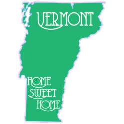 Vermont Home Sweet Home Sticker – vinyl decal printed in the USA