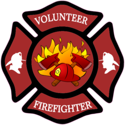 Volunteer Firefighter Badge Sticker – vinyl decal printed in the USA