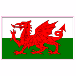 Wales Flag Sticker – vinyl decal printed in the USA
