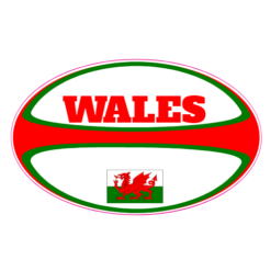Wales Rugby Ball Sticker – vinyl decal printed in the USA