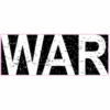 War Black Distressed Sticker – vinyl decal printed in the USA