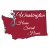 Washington Home Sweet Home State Sticker – vinyl decal printed in the USA