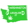 Washington State Legalized It Sticker – vinyl decal printed in the USA