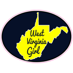 West Virginia Girl State Sticker – vinyl decal printed in the USA
