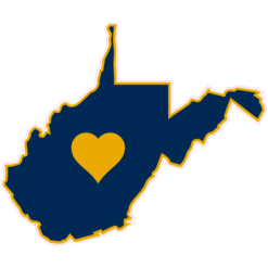 West Virginia Heart State Sticker – vinyl decal printed in the USA