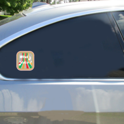 What's Shakin Cool Retro Car Sticker shown on a vehicle rear window