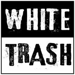 White Trash Sticker – vinyl decal printed in the USA