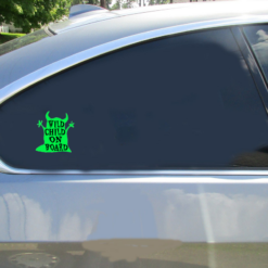 Wild Child On Board Car Sticker shown on a vehicle rear window