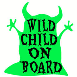 Wild Child On Board Sticker – vinyl decal printed in the USA