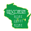 Wisconsin Home Sweet Home State Sticker – vinyl decal printed in the USA