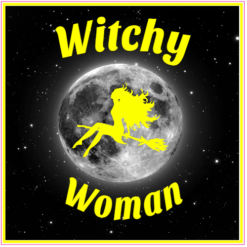 Witchy Woman Moon Sticker – vinyl decal printed in the USA