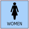 Women's Restroom Sign Sticker – vinyl decal printed in the USA