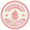 World's Best Cupcake Circle Sticker – vinyl decal printed in the USA