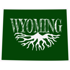 Wyoming Roots State Sticker – vinyl decal printed in the USA