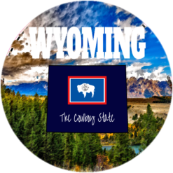 Wyoming The Cowboy State Sticker – vinyl decal printed in the USA